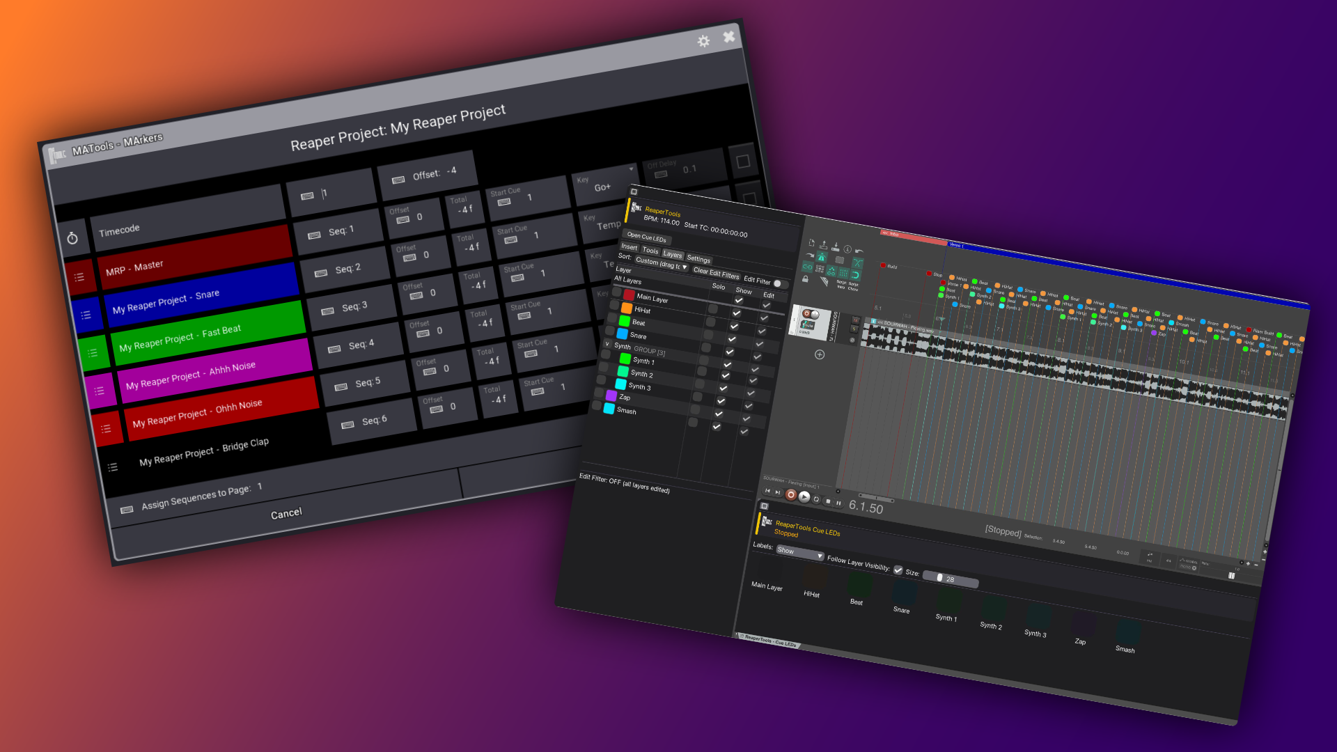 MArkersPRO with ReaperTools Plugin Image