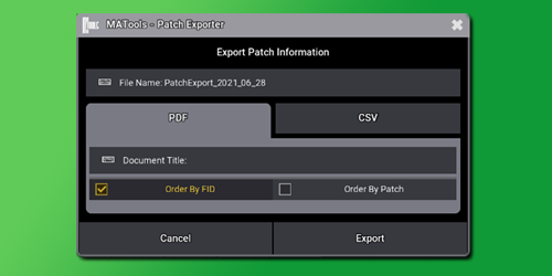 Patch Exporter