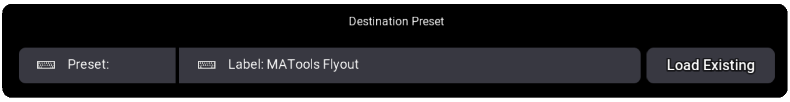 Destination Settings