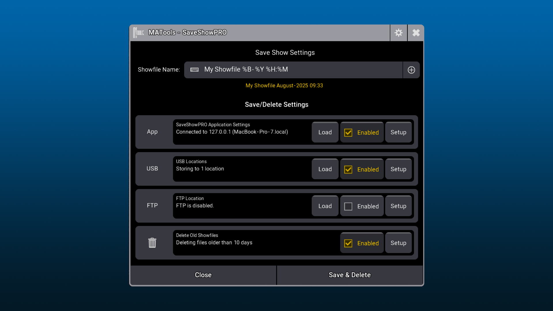 SaveShowPRO Plugin Image