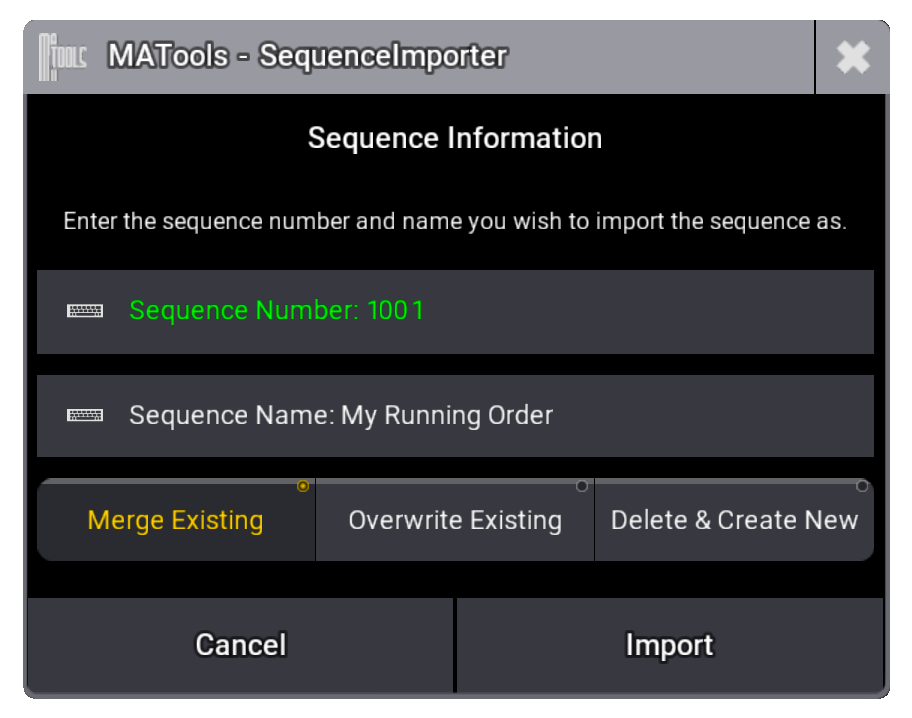 Sequence Importer